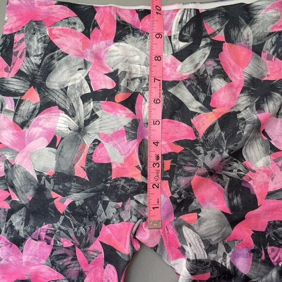 No Boundaries - Grey, Pink All Over Floral Print Leggings L - Picture 8 of 10